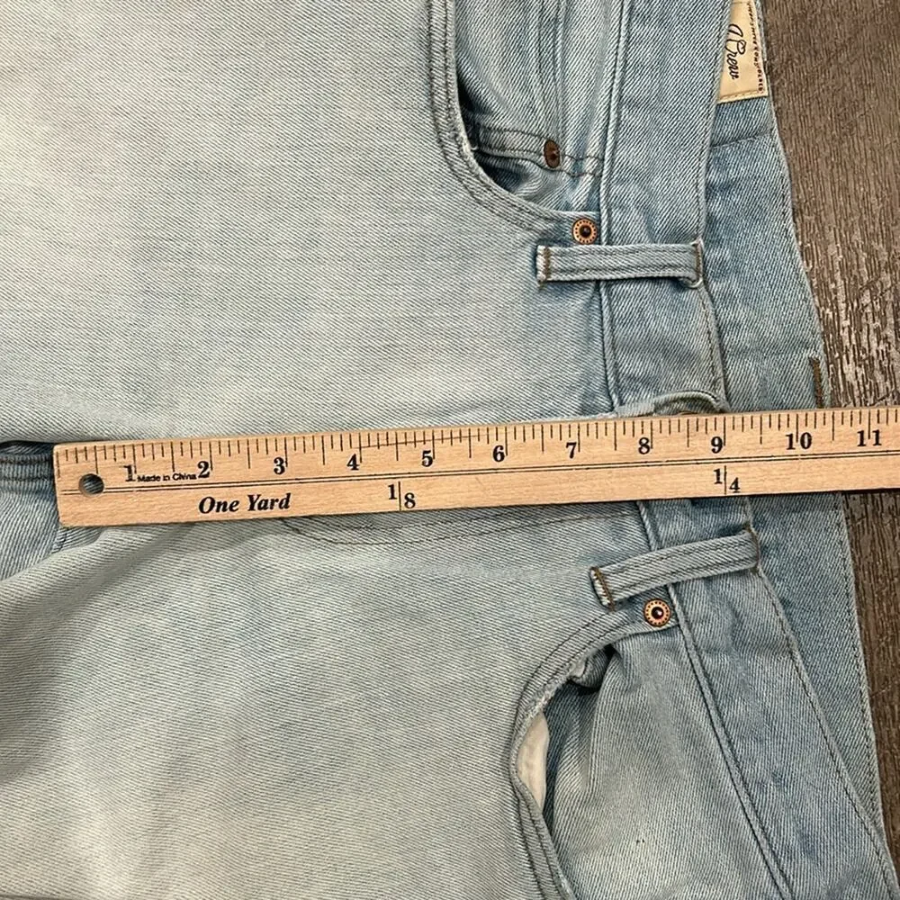 J.Crew Men's 484 Slim Fit Stretch Jean Distressed Light Wash Size 29x32